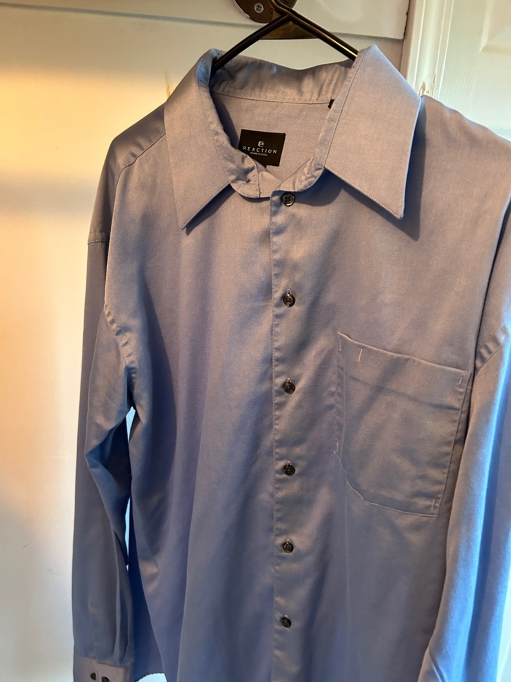 Kenneth Cole Reaction Men's Sky Blue Long-Sleeve Button-Down Shirt